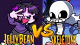 Friday Night Funkin' JellyBean VS  The Skeletons (FNF Mod/Hard)